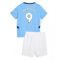 Manchester City Erling Haaland #9 Heimtrikotsatz Kinder 2024-25 Kurzarm (+ Kurze Hosen)